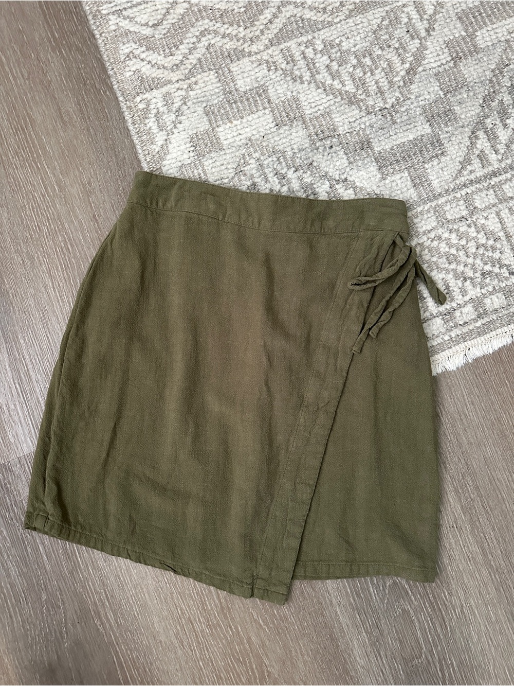 a new day Olive Green Wrap Mini Skirt